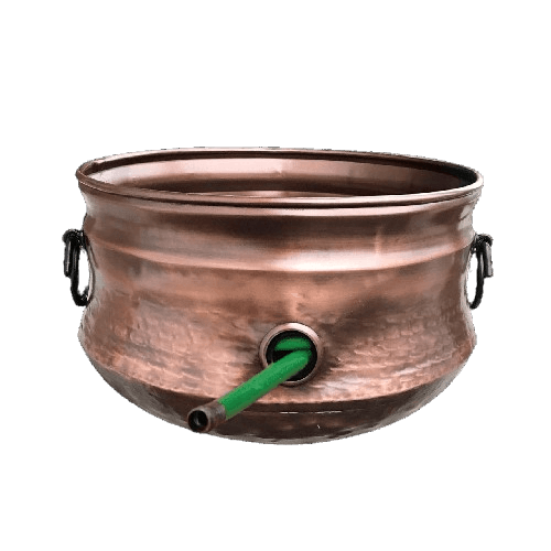 IRON GARDEN HOSE POT WITH HANDLE (ANTIQUE)